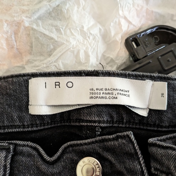 Iro Skinny Black/Dark Grey Jeans Size 26 - Picture 3 of 6